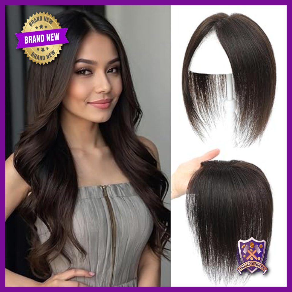 Human Hair Topper 10 Inch Swiss Lace Base Hand-Tied Invisible Hairpiece